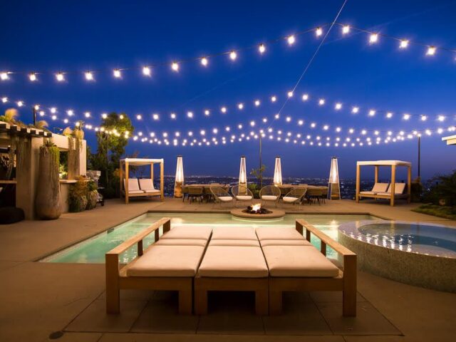 string lighting installation Los Angeles for backyard