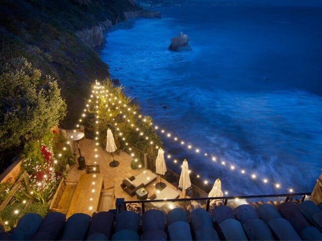 Residential string lighting installation Los Angeles